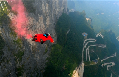 2018年，第七届翼装飞行世锦赛在天门山举行