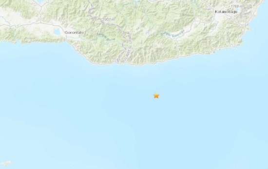 印尼苏拉威西岛附近5.9级地震震源深度102.3公里