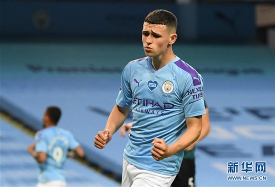 （体育）（2）足球&mdash;&mdash;英超：曼城胜伯恩利