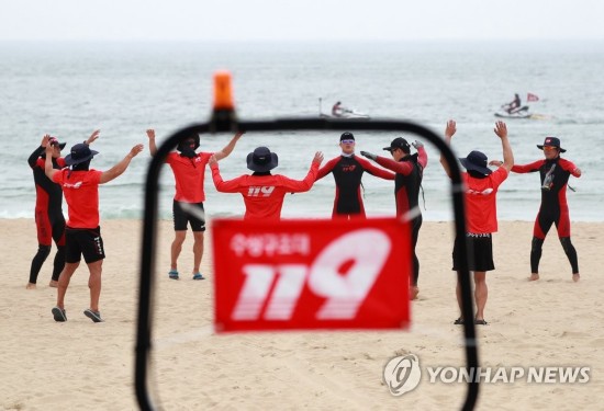 韩海云台海水浴场将开放 直击水上救援队训练场【7】