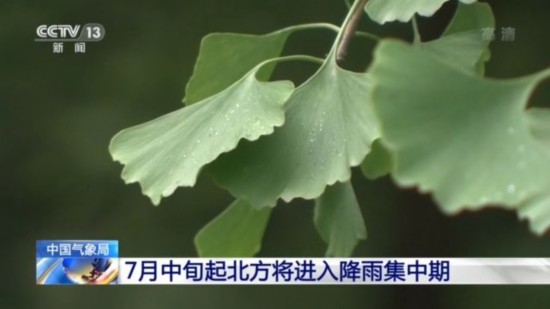 北方|中国气象局：7月中旬起北方将进入降雨集中期