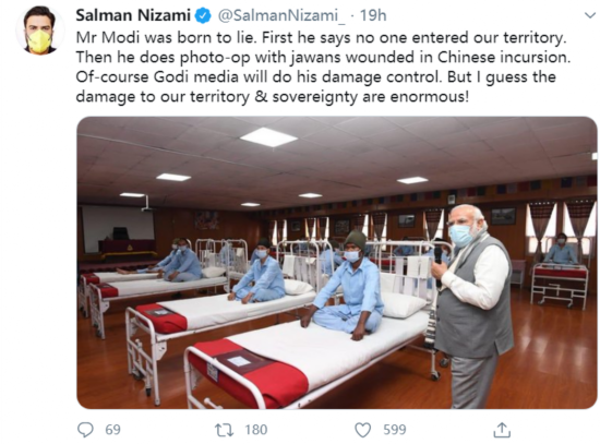 莫迪|莫迪在中印边境列城视察假医院？被批“天生的骗子”