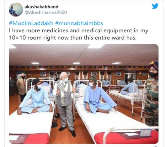 莫迪|莫迪在中印边境列城视察假医院？被批“天生的骗子”