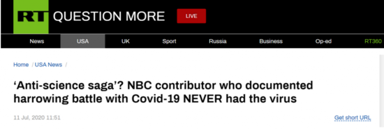 新冠|美媒撰稿人自称感染新冠、2个月内受访至少10次，结果被媒体曝光：他没感染，多次检测都是阴性！