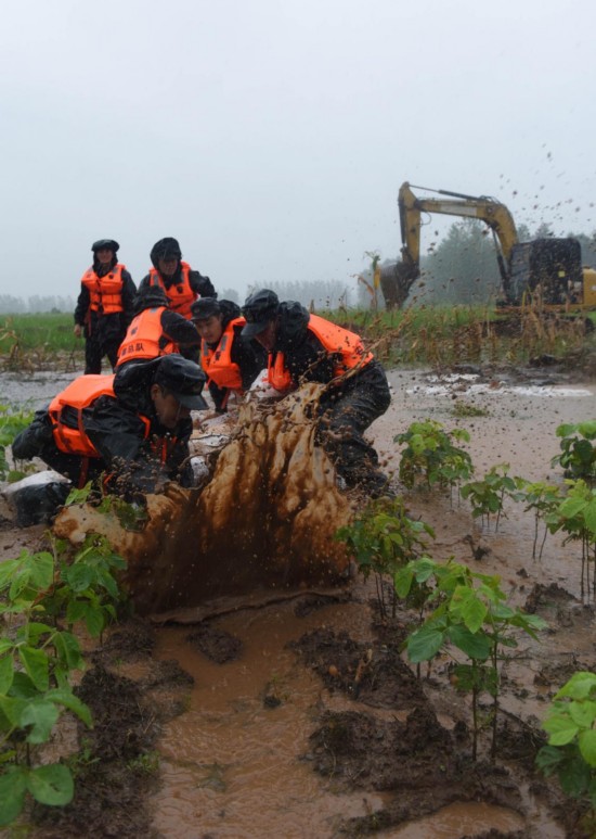 管涌|安徽铜陵：武警暴雨作业勇堵管涌