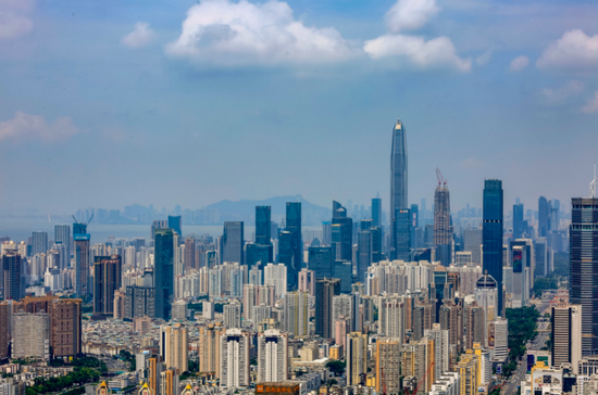 高楼林立的深圳市福田区。