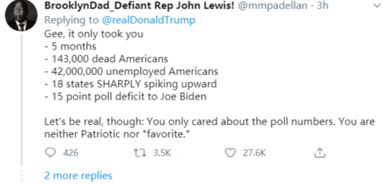 特朗普|这大概是特朗普发过的最不要脸的一则网帖了