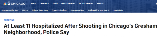 枪击事件|快讯!芝加哥突发大规模枪击事件,至少11人受伤