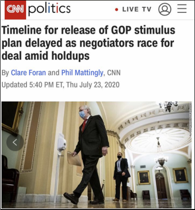 华盛顿邮报|国会白宫争论不休 美国新一轮纾困计划被耽误了