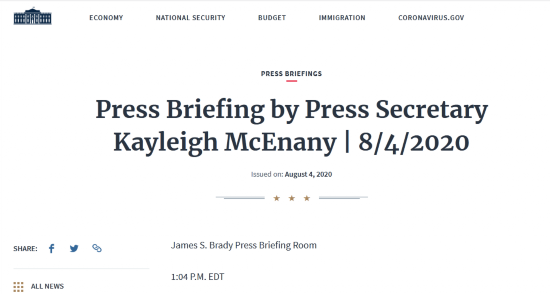 特朗普|记者问特朗普政府如何从微软收购TikTok交易中抽成？白宫发言人打太极