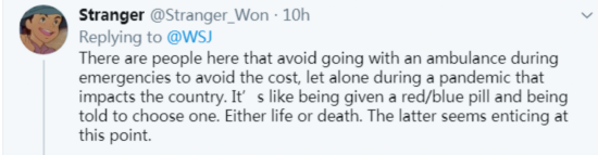 医院|他治疗新冠肺炎的账单是1881500……美元！