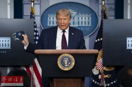 ▲7月30日,美国总统特朗普在美国华盛顿白宫举行新闻发布会。(新华社/法新)