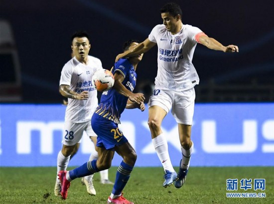 （体育）（3）足球&mdash;&mdash;中超：上海绿地申花胜江苏苏宁易购