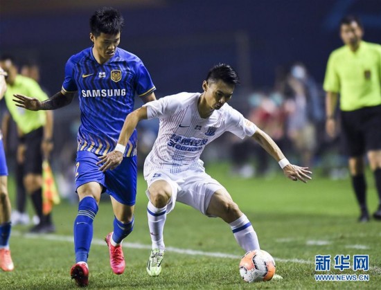 （体育）（2）足球&mdash;&mdash;中超：上海绿地申花胜江苏苏宁易购