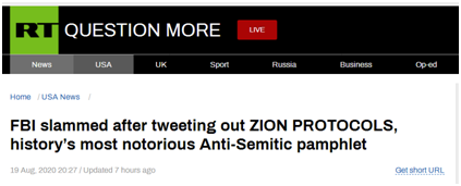 FBI|官方推特分享反犹内容?FBI被“围攻”后回应:系统自动发布的