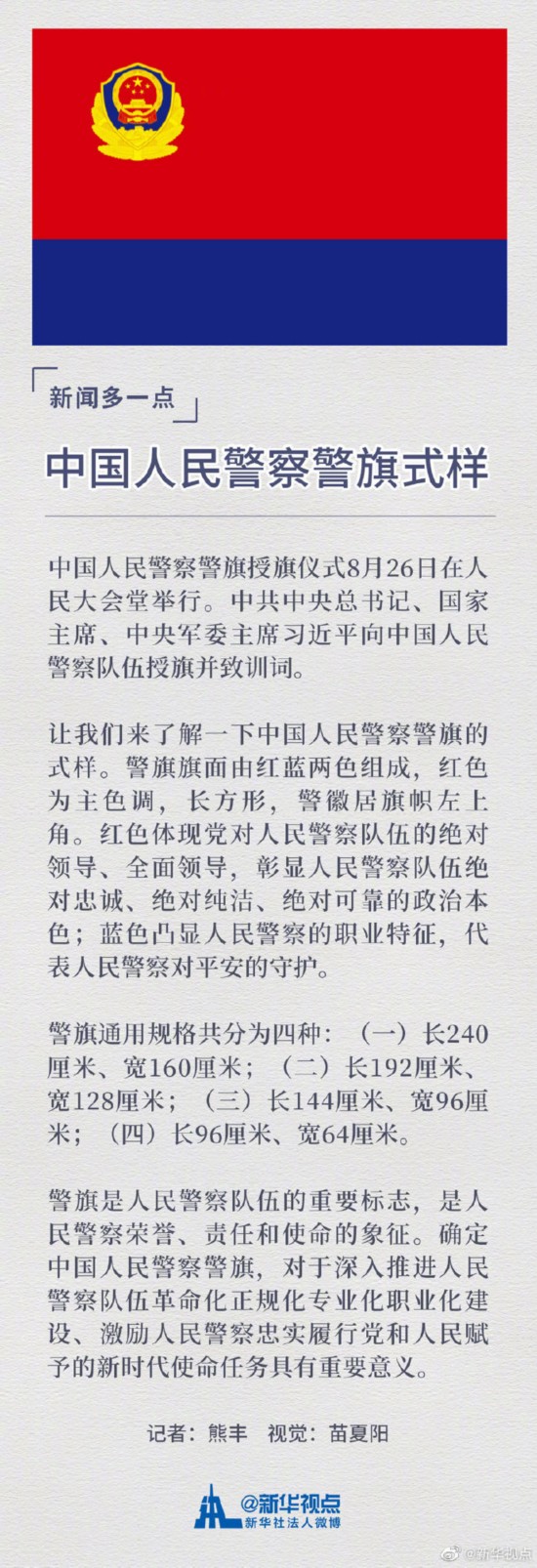 |中国人民警察警旗式样公布