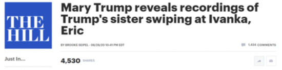 录音|特朗普83岁姐姐录音又曝光:他小气至极、伊万卡是“迷你特朗普”