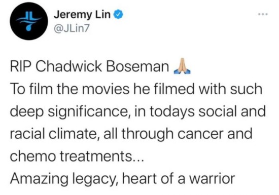 林书豪发文悼念 社交网站截图