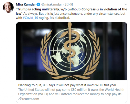 世卫组织|彻底赖账！美政府高官：美国欠世卫的8000万美元会费，不交了