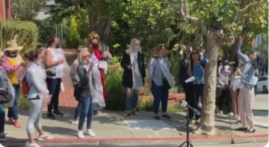 佩洛西|佩洛西疫情期违规做头发，抗议者在她家门外树上挂满“吹风机卷发棒”……