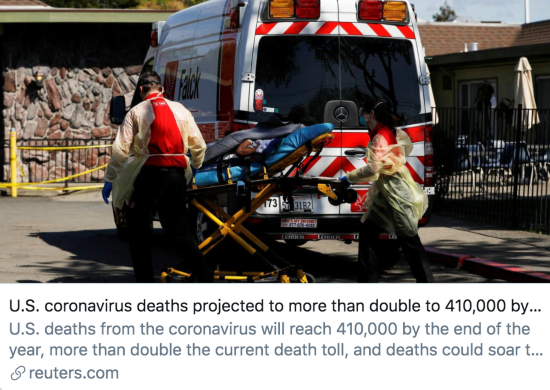 新冠|死亡病例超18.7万,新冠肺炎已成美国第二大致死原因