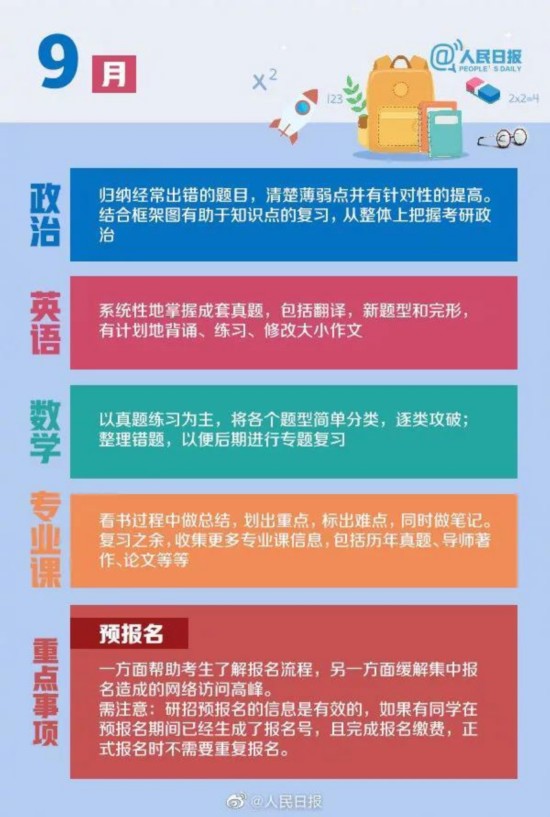 备考|考研党请查收！这份2021考研时间表，愿你逢考必过