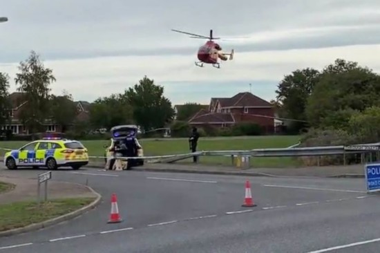 △英国枪击事件警方调查现场