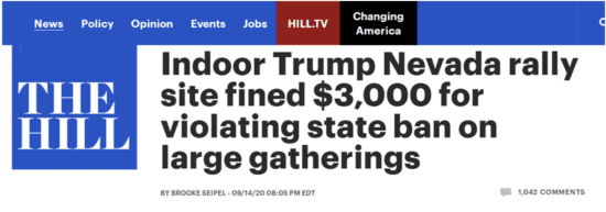 特朗普|刚举行完室内集会，特朗普竞选活动场地提供方就被罚