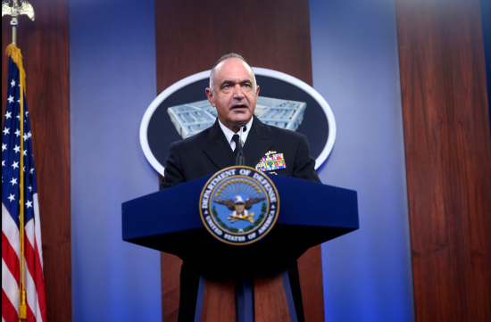 查尔斯&middot;理查德在新闻发布会上/图自美国国防部网站