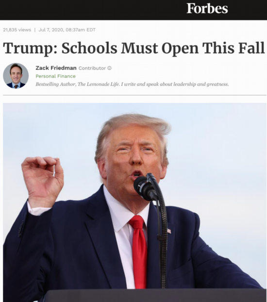 开学|疫情下美国校园：学生性命成政治筹码，强制开学只为争夺选票