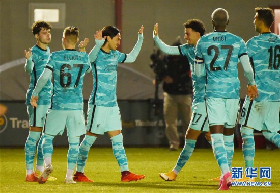 （体育）（2）足球&mdash;&mdash;英联杯：利物浦胜林肯城