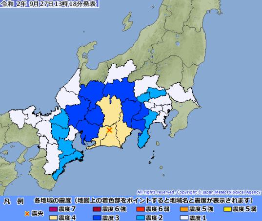 日本气象厅|日本静冈县发生5.3级地震 新干线紧急停运