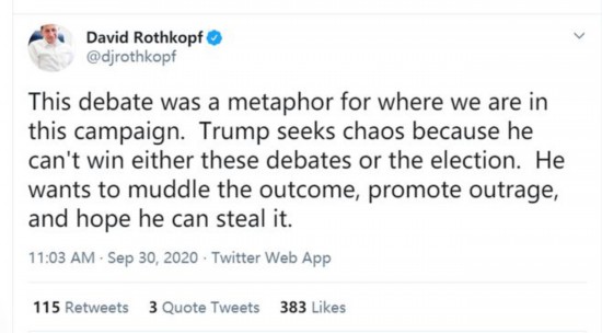 特朗普|一团糟！这是美国有史以来最糟糕的一次辩论