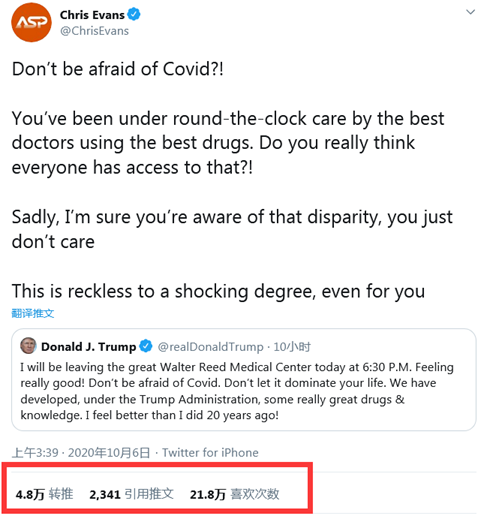 特朗普|特朗普“出院”前要民众别怕新冠 网民怒了