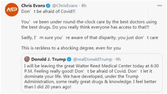 特朗普|特朗普“出院”前要民众别怕新冠 网民怒了