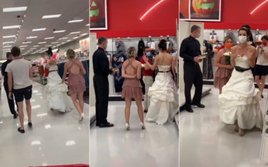 男友|美国女子在男友上班时“逼婚” 带着牧师和伴娘