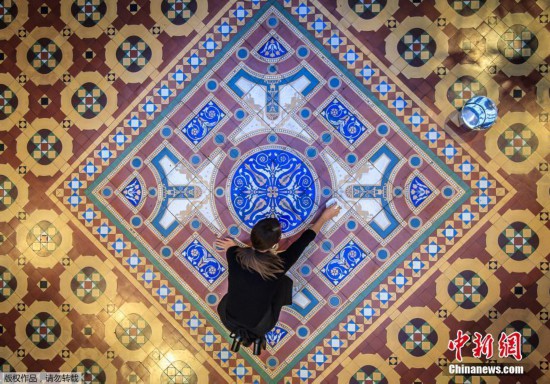 瓷砖地板|英国罕见19世纪瓷砖地板将对公众开放