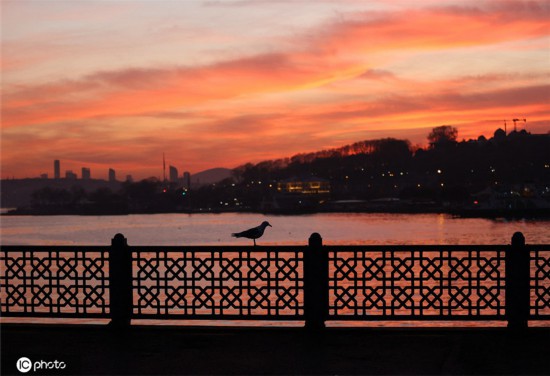 伊斯坦布尔日落景色美如画