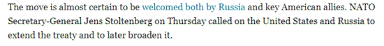 军控|环球深观察丨美俄间仅存的军控条约会被延长五年吗