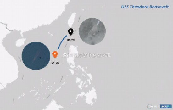 号导弹|美“罗斯福”号航母今航行至黄岩岛附近,美军飞机活动增强