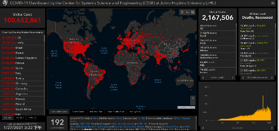 病毒感染|美国新冠病毒感染人数累计达到25540461例