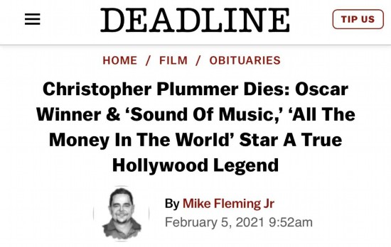 雪绒花|巨星陨落！《音乐之声》男主角“冯·特拉普上校”家中去世，终年91岁