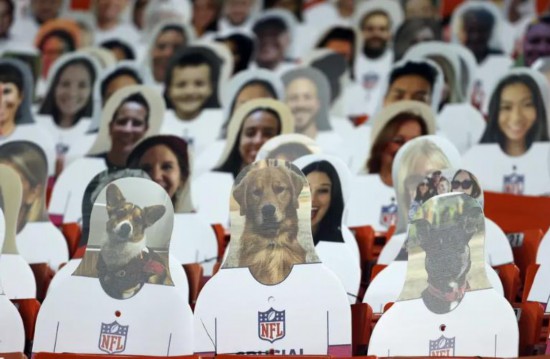 超级碗|美国超级碗现场坐3万个纸片人：每个收100美元 还有动物头像