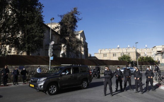 △耶路撒冷地方法院周边安保严密（图片来自网络）