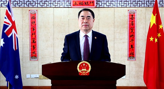 昆州|中国驻布里斯班总领馆举行2021年春节云端拜年活动