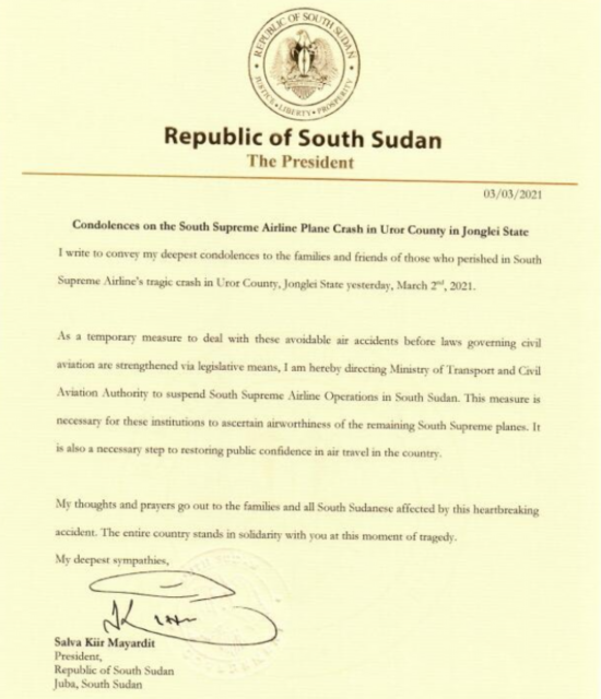 南苏丹|南苏丹坠毁飞机黑匣子将送往乌克兰 已叫停事发航司运营