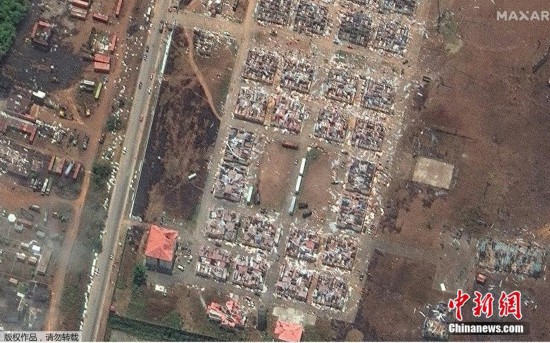 赤道几内亚|赤道几内亚爆炸前后对比明显 现场建筑被夷平