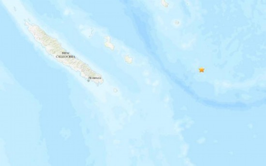 新喀里多尼亚东部海域发生5.3级地震震源深度96.8公里