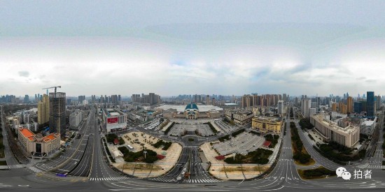 △ 2020年1月28日，火车站和街道冷冷清清。新京报记者陶冉 摄