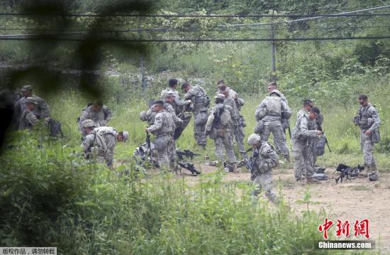 资料图：驻韩美军正在进行军事演练。